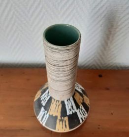 Vase West Germany céramique graphique, vers 1970 