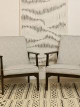 Paire de fauteuils Henryk lis 300-190 années 1970 tissu chin