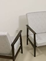 Paire de fauteuils Henryk lis 300-190 années 1970 tissu chin