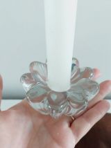 Paire de bougeoirs cristal de Bayel 