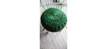 Coussin rond en velours vintage 