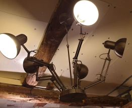 LUSTRE ARACHNIDE INDUSTRIEL. 