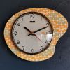 Horloge formica vintage pendule murale silencieuse DMS