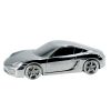 Miniature Porsche Cayman S en métal chrome massif