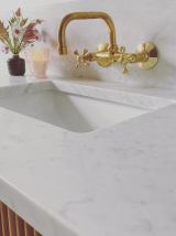 Robinet de bain mural en laiton non laqué, robinet de vanité