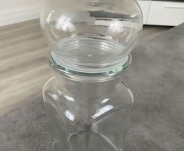 Pots apothicaire en verre vintage