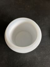 Joli pot vide Lancôme vintage verre opaque