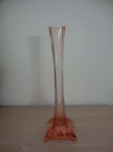 Soliflore en verre soufflé vintage orange