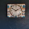 Horloge formica vintage pendule murale silencieuse Kiplé