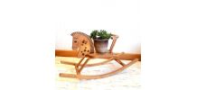 Cheval à bascule vintage en bois