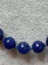 Collier Perles de Murano Bleues Cobalt et Poudre d'Or