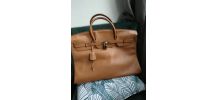 Sac type Birkin  40cm Cuir véritable
