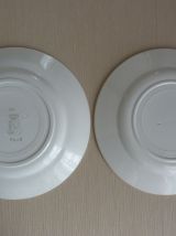 Lot 2 assiettes plates anciennes St Amand - Modèle 4003