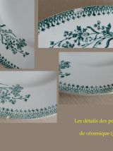 Lot 2 assiettes plates anciennes St Amand - Modèle 4003