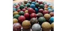 Ancienne billes en terre, différente couleurs, + de 100 bil.