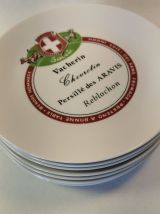 Lot De 8 assiettes en porcelaine Champs Elysées Paris