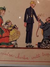Adorable Cadre Tableau composition 20 ème de Duché publicité
