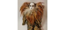 Poupée Vintage Arlequin Carnaval De Venise ancienne Pieds et