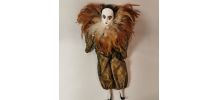 Poupée Vintage Arlequin Carnaval De Venise ancienne Pieds et