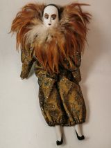 Poupée Vintage Arlequin Carnaval De Venise ancienne Pieds et