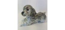 Très belle Figurine caniche Vintage en porcelaine de Göbel. 