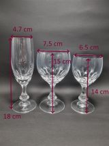 Service de verres en cristal - 18 pièces