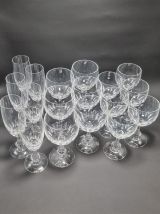 Service de verres en cristal - 18 pièces