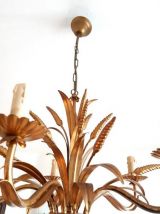 Lustre épi de blé style Hollywood Regency, vers 1960