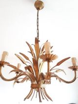 Lustre épi de blé style Hollywood Regency, vers 1960
