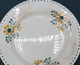 Ancienne Assiette de la Faïencerie de Gien - 1940