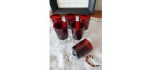 Ensemble de 6 verres à liqueur rouge Rubis Suède LUMINARC
