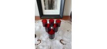 Ensemble de 6 verres à liqueur rouge Rubis Suède LUMINARC
