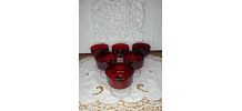 Ensemble de 6 coupes à champagne rouge Rubis Suède LUMINARC.