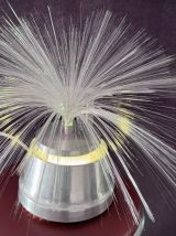 Belle lampe plumeau fibres de verre optique 