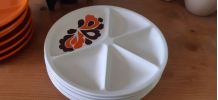 Ensemble fondue le creuset vintage