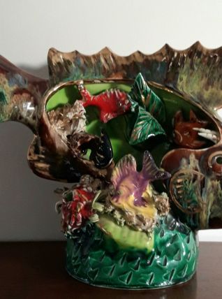 Lampe poisson en céramique Vallauris