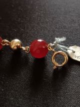 Bracelet plaqué or jaune(Bijoux Murat) et pierres agates