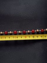 Bracelet plaqué or jaune(Bijoux Murat) et pierres agates