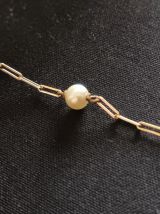 Bracelet en plaqué or jaune et pierres oeil de Tigre