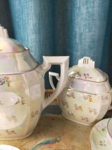 Service à café 15 pièces porcelaine de Limoges Massé et Surg
