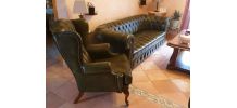 Canapé Chesterfield + Fauteuil + Pouf Très bon état