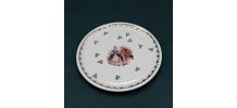 Plat à Gâteau en Porcelaine de France style Fragonard XVIIIè