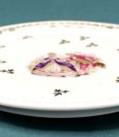 Plat à Gâteau en Porcelaine de France style Fragonard XVIIIè