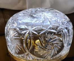  grande lampe laiton  avec sont dome  de cristal ,electricit