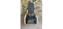 Fauteuil à bascule Bentwood gris Paris/brut