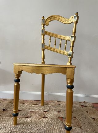 Chaise Bois Portugal Doré
