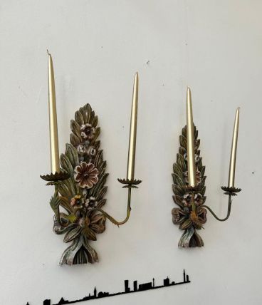 Bougeoirs vintage Bois
