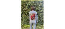Veste Denim Fuschia Floral