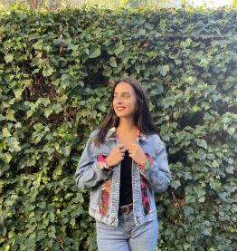 Veste Denim Fuschia Floral