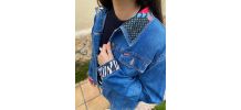 Chemise Denim Patchwork Animal